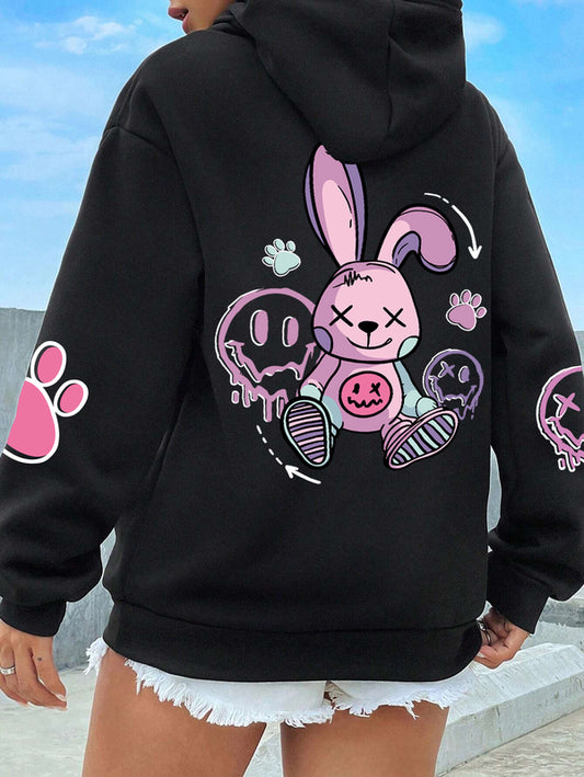 Bunny hoodie Black & White
